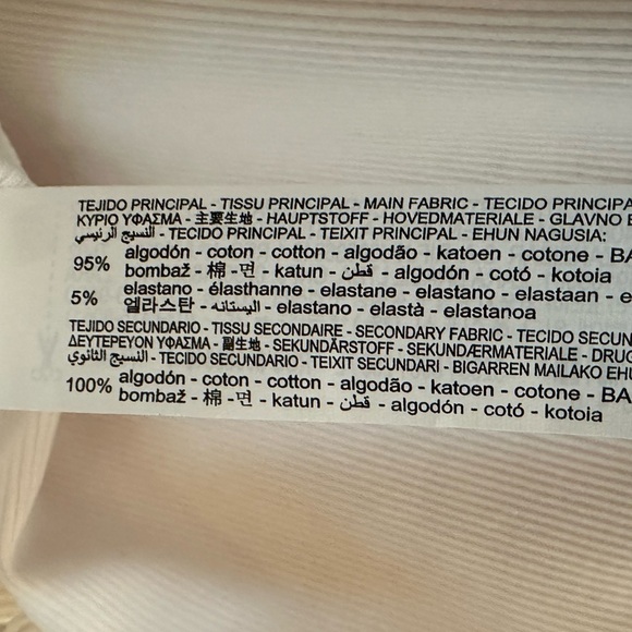 EUC Zara White Eyelet Ruffle Neck Mini Dress Size L - Picture 6 of 6